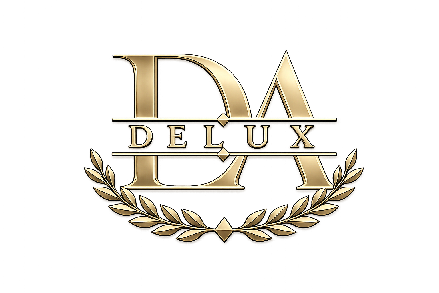 Delux DA monogram with laurel wreath